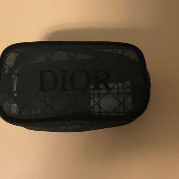 Dior Black Mesh Travel Pouch - Picture 2 of 4
